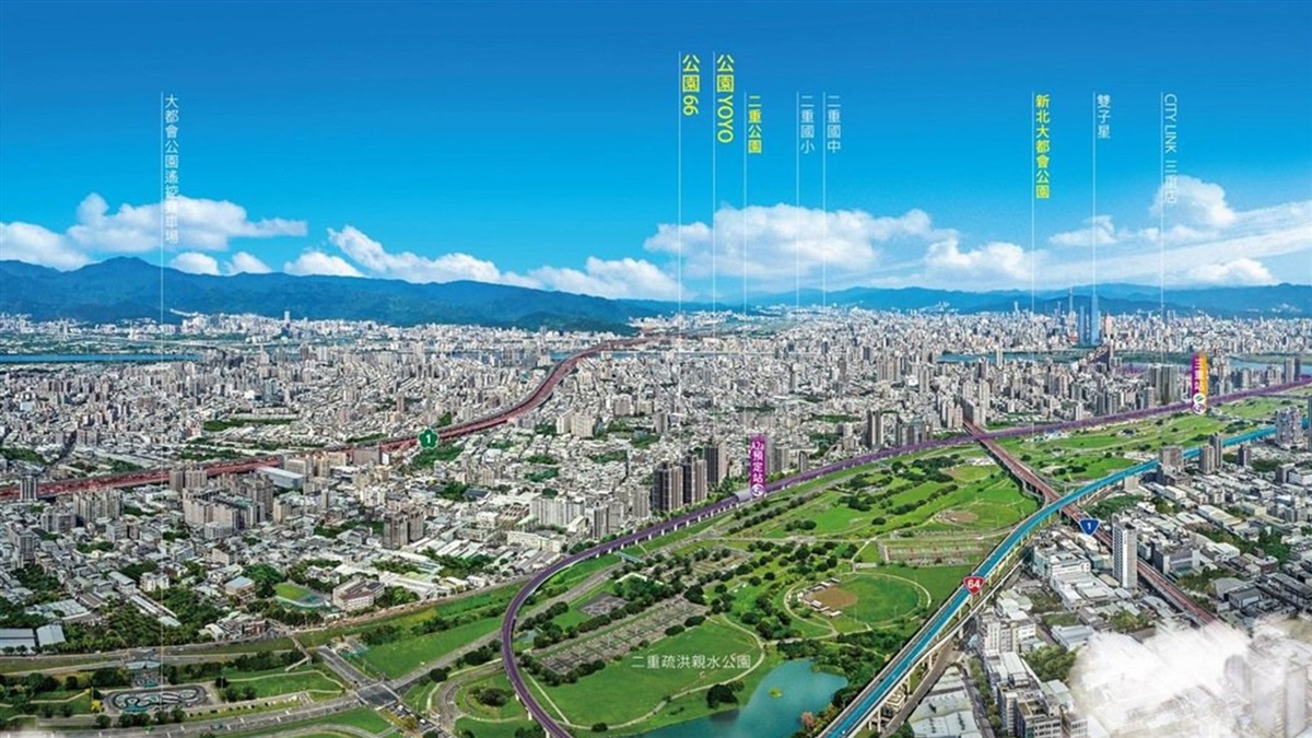 三重最稀缺板塊！大都會公園、水漾路第一排  「公園yoyo」罕見雙公園景觀小宅超搶手