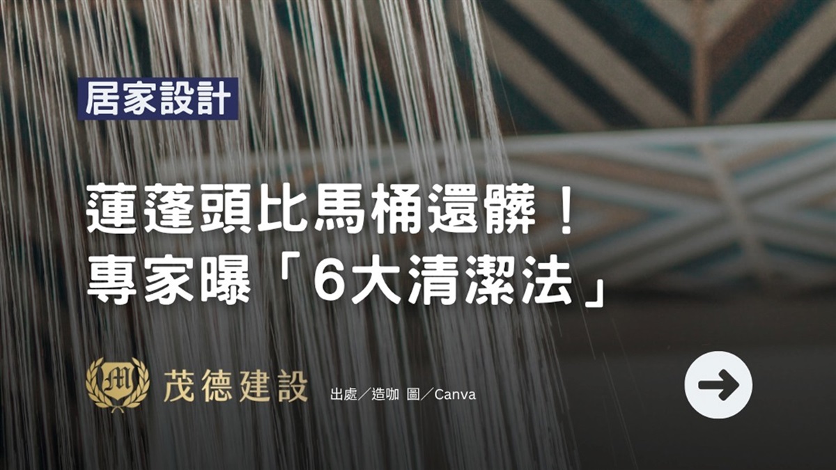蓮蓬頭比馬桶還髒!專家曝「6大清潔法」