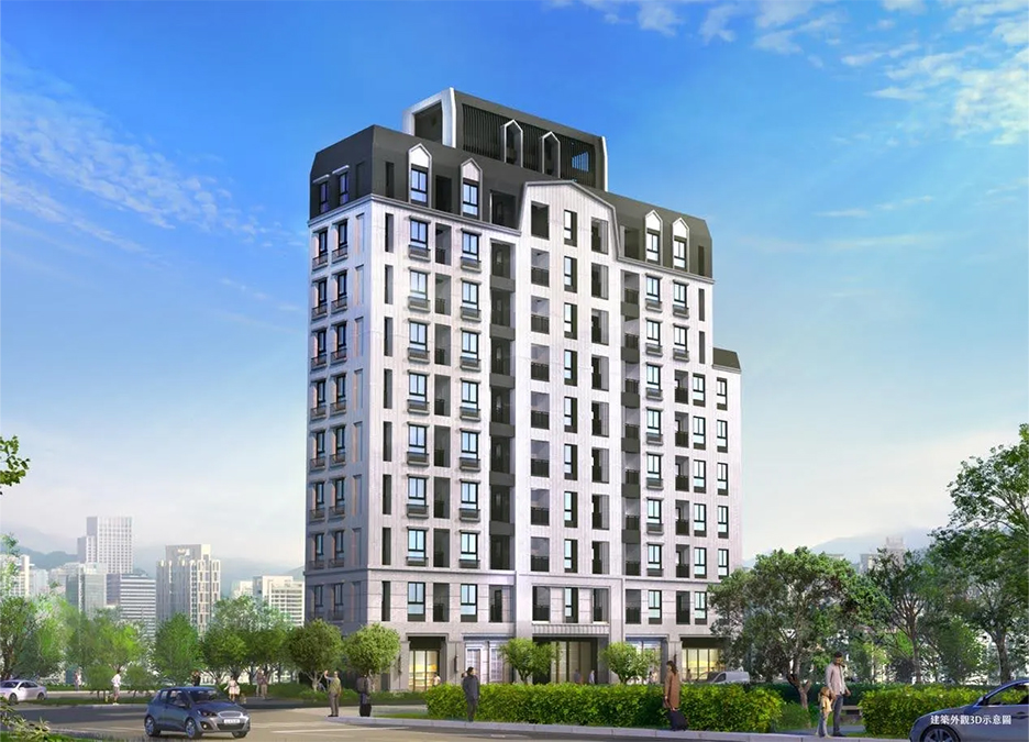 中研硯建築外觀3D示意圖。（圖／壹蘋新聞網提供）